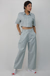 Solid cotton shirt and trousers