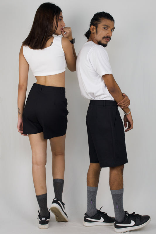 Couple denim shorts