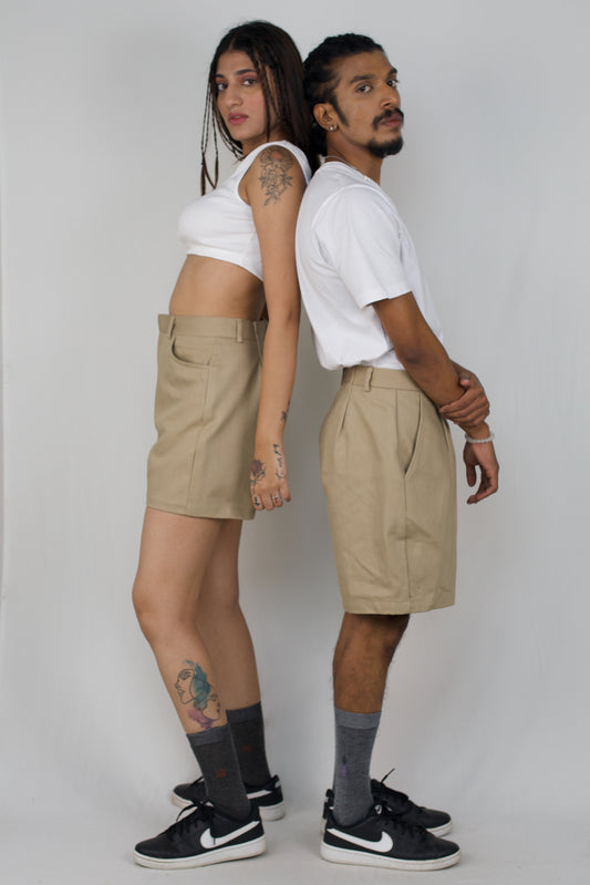 Couple denim shorts