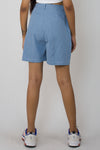 Long baggy denim shorts