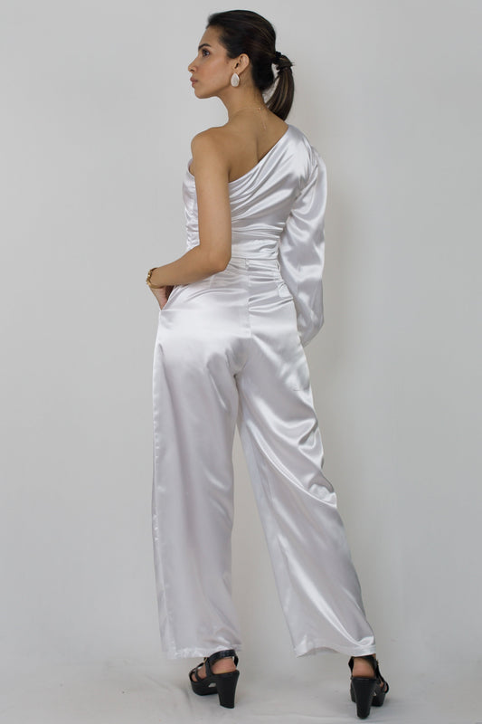 Satin one shoulder top and pant