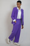 Non crease blazer and solid trousers