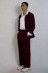 Non crease blazer and solid trousers