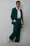 Non crease blazer and solid trousers