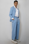 Non crease blazer and solid trousers