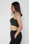 Rib one shoulder crop top