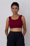 Square neck crop top